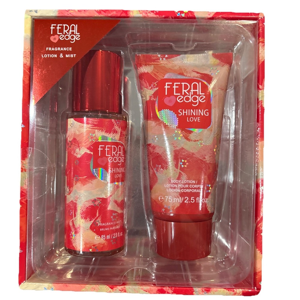 New Feral Edge Shining Love Fragrance Lotion And Mist Valentines Day Gift Set